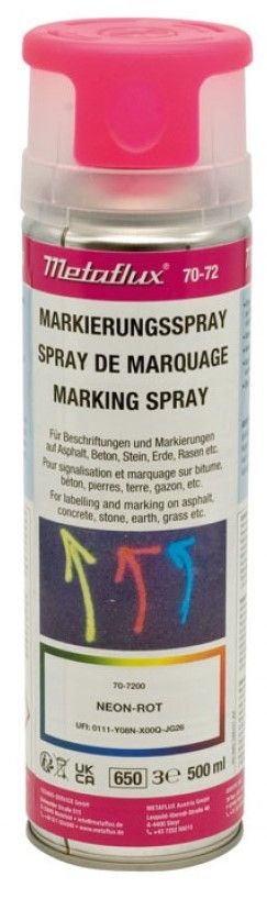 Metaflux markeringsspray rood 500 ml