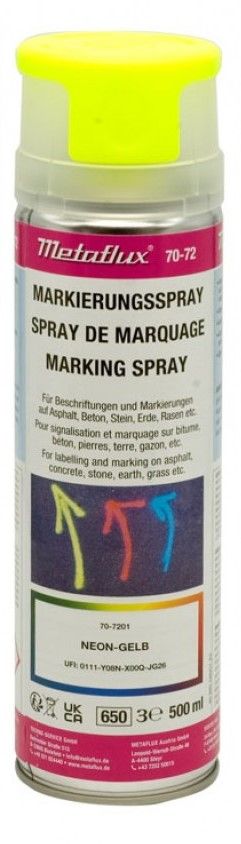 Metaflux markeringsspray geel 500 ml