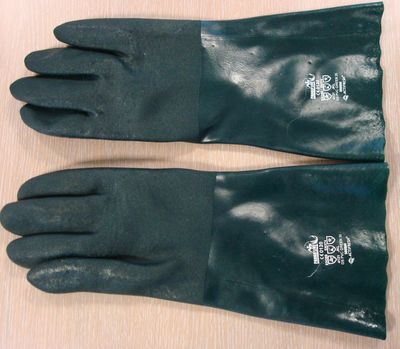 Pangoline chemisch bestendige PVC handschoenen EN374/EN388