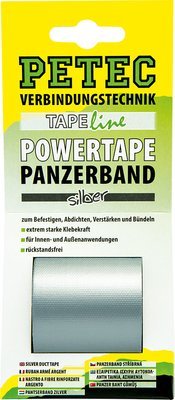 Petec power tape grijs 5 m x 50 mm blister