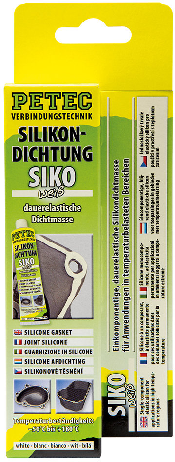 Petec siliconen afdichting wit tube 70 ml blister