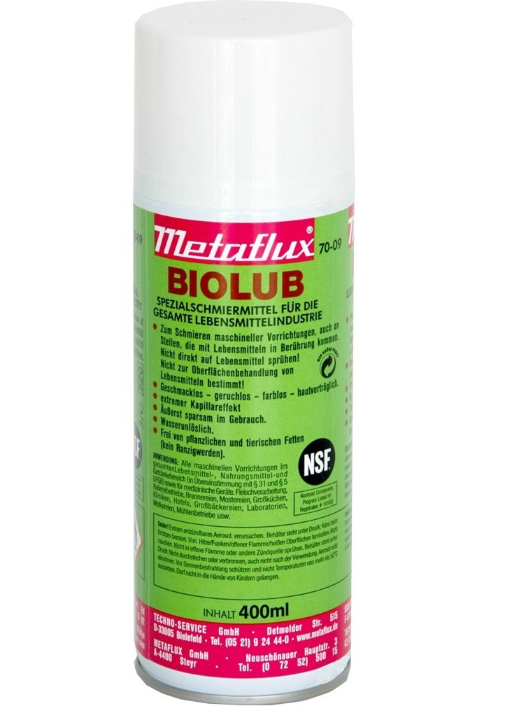 Metaflux biolub spray NSF, inhoud: 400 ml