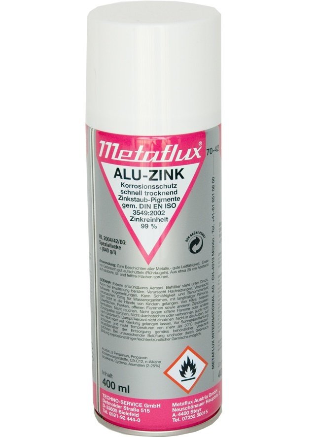 Metaflux alu zink spray, inhoud: 400 ml