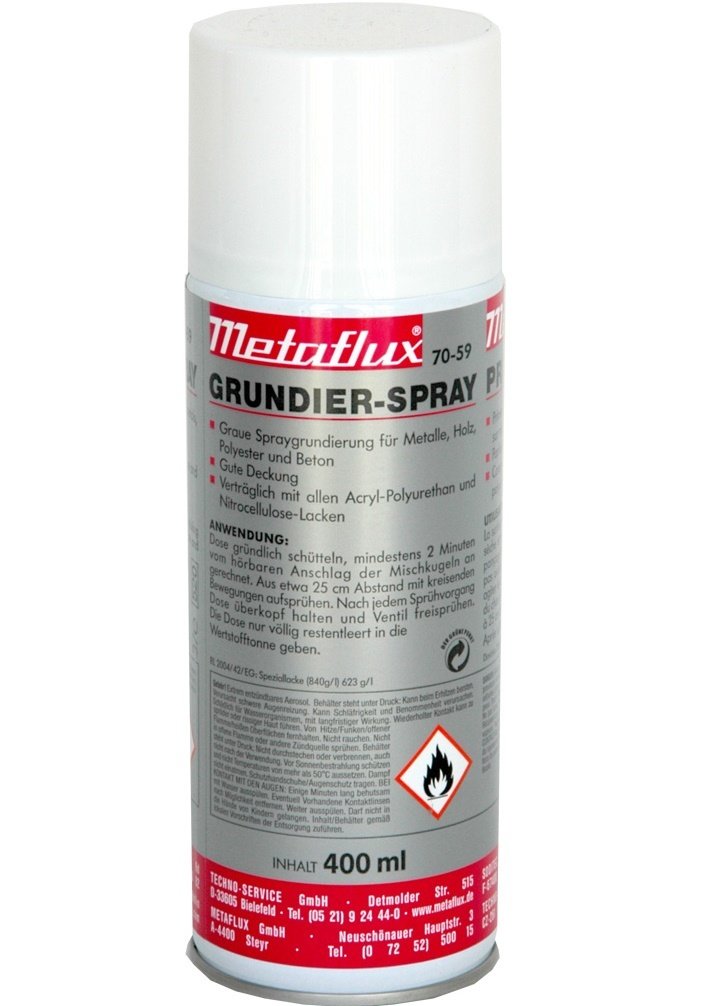 Metaflux primer spray grijs, inhoud: 400 ml