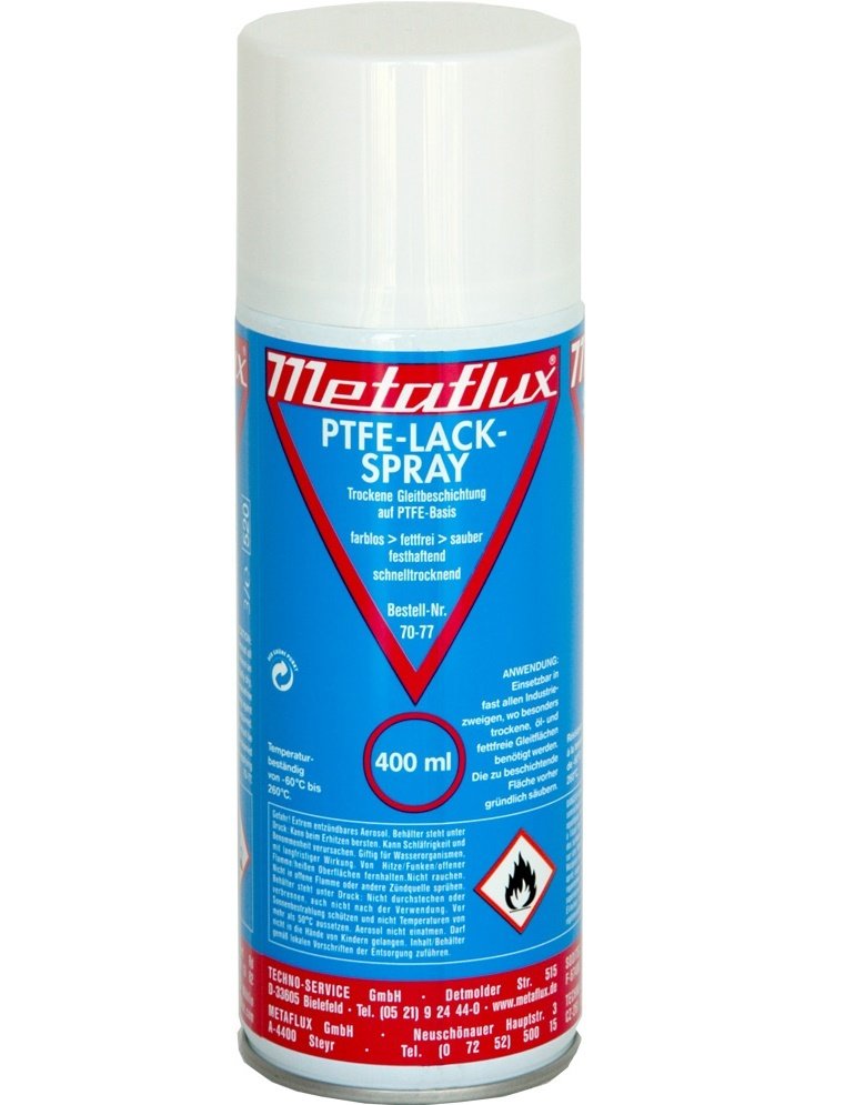Metaflux PTFE vernis spray, inhoud: 400 ml