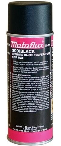 Metaflux zwarte matte verf bestand tegen hoge temperatuur 400 ml