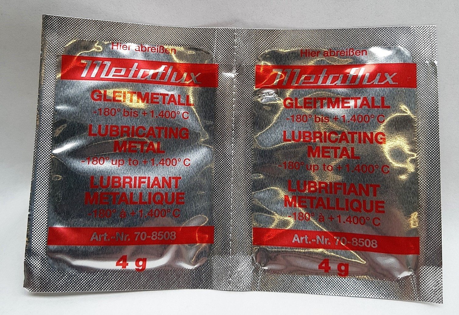 Metaflux glijmetaal pasta, inhoud: 100 x 4 gr