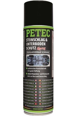 Petec steenslag &amp; bodemplaatbescherming zwart spray 500 ml