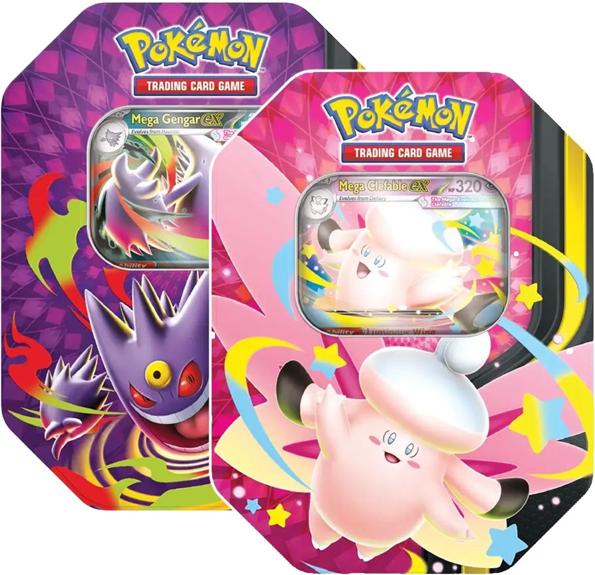 P-EN 'Mega Moonlit' ex Tin (Mega Gengar/Clefable ex)