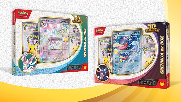 Pokémon 30th Greninja or Sylveon EX Box