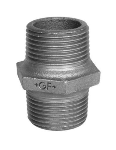 Dubbele nippel bu/bu galva 2"1/2
