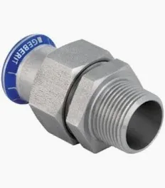 Mapress inox pers 3-d koppeling met inox moer 22 x 1" FM