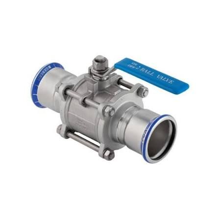 Mapress inox kogelkraan geflensd 42mm
