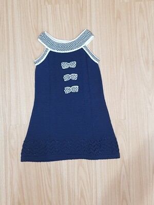 Dress with Bows (Navy)