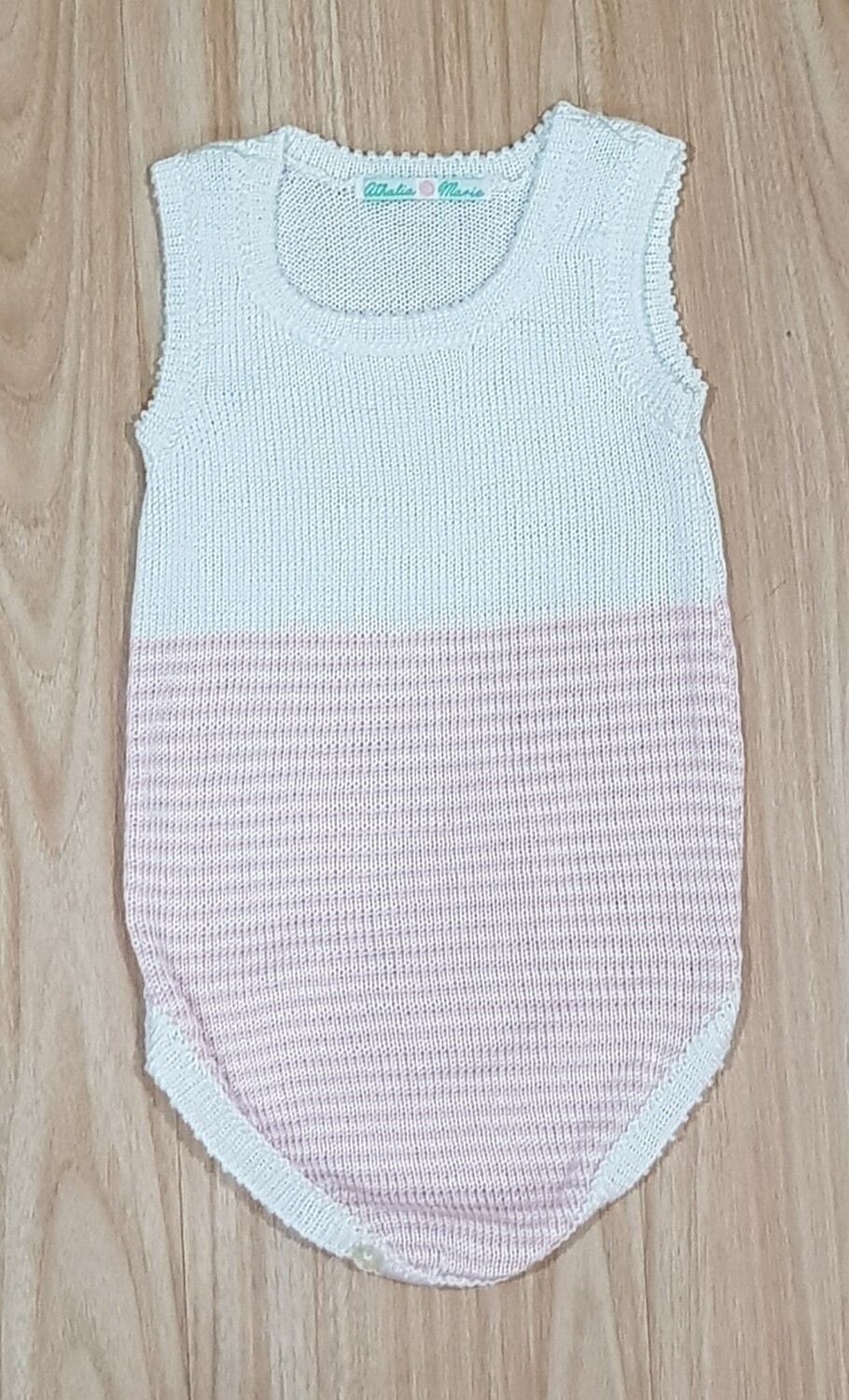 Pink and White Onesie, Size: Small