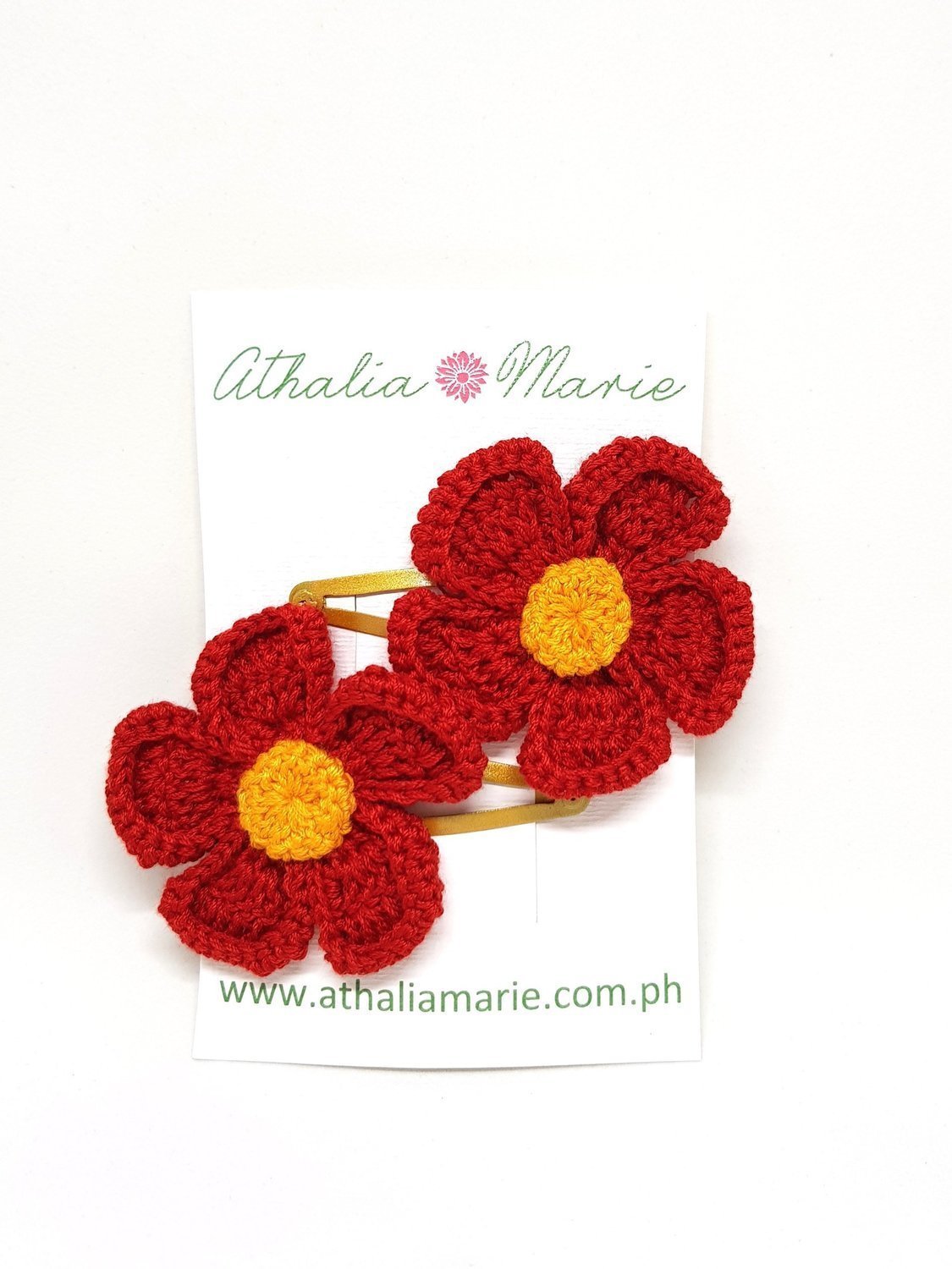 Crochet Flowers: Set 1 (Red)