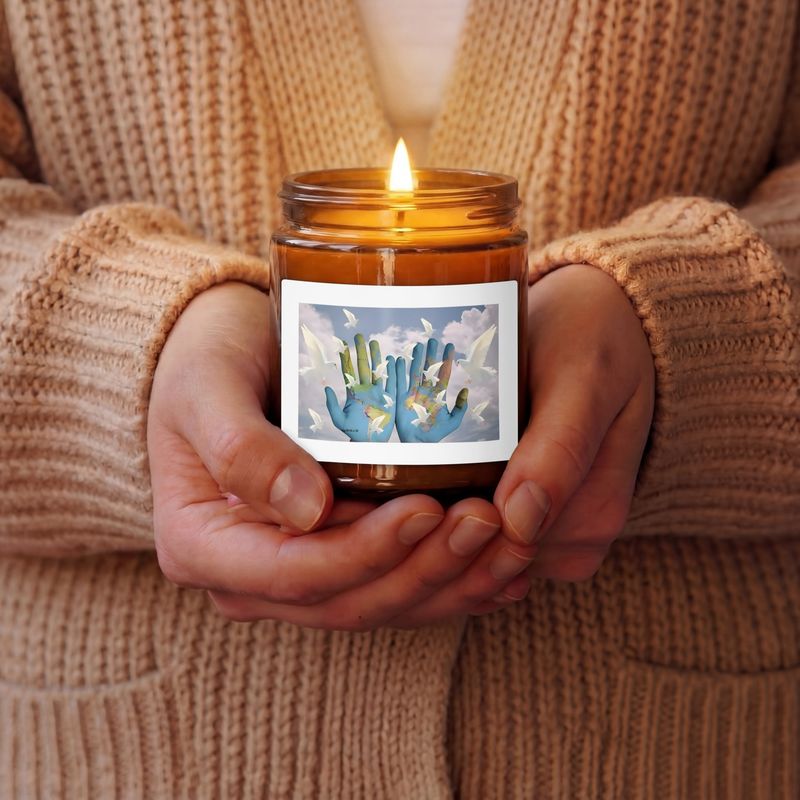 Amber jar soy candle