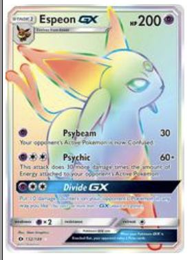 Espeon GX Rainbow #152 Sun and Moon 2017