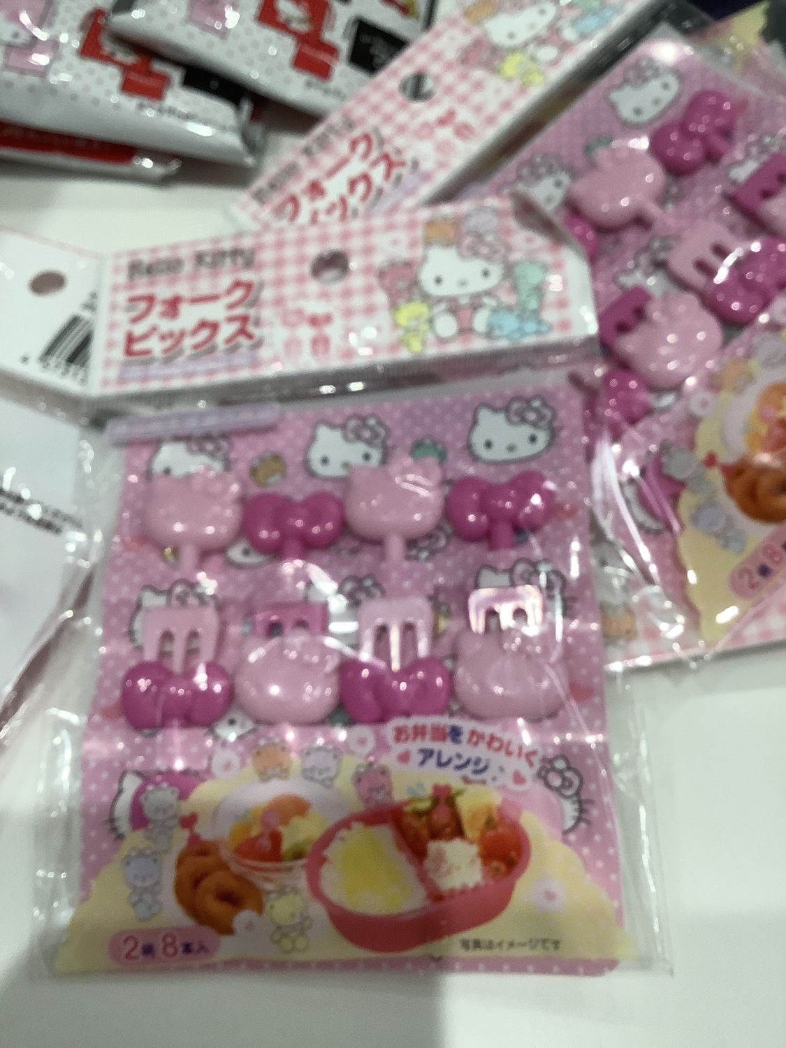 Sanrio Hello Kitty Plastic Pink Cocktail Picks Mini