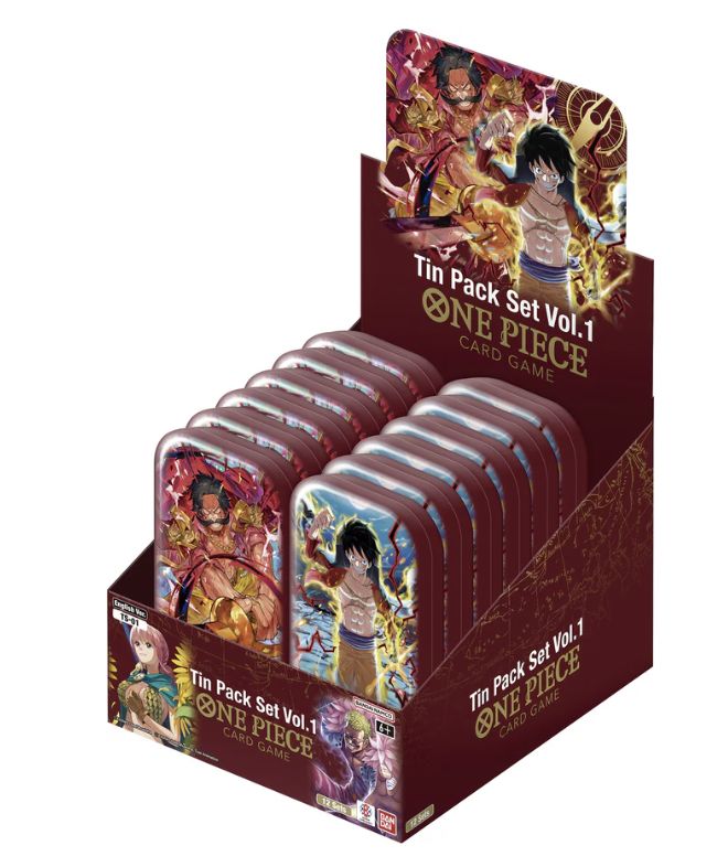 One Piece CG TS01 Tin Pack Set Vol 01 12ct display