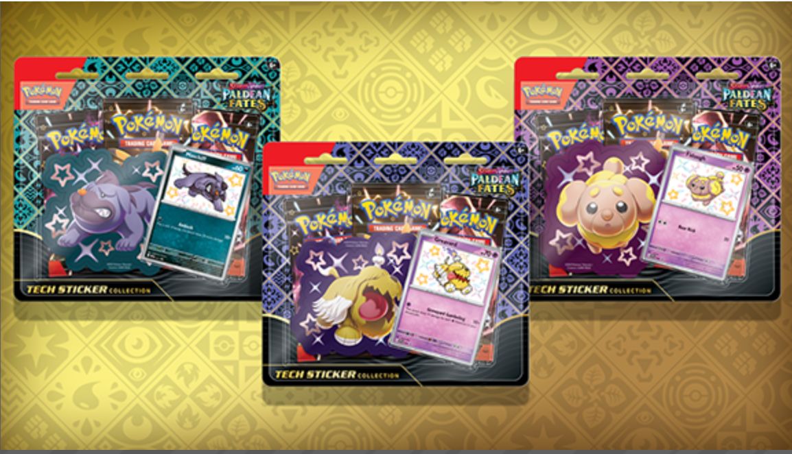 Paldean Fates Tech Sticker Collection 3-pk