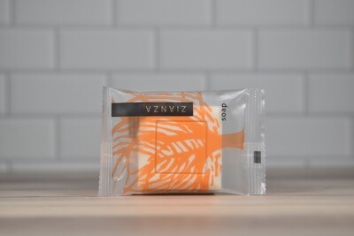 1 caja de 300 piezas de Jabón de 20 grs. Zianza. Aroma Cítrico Frutal