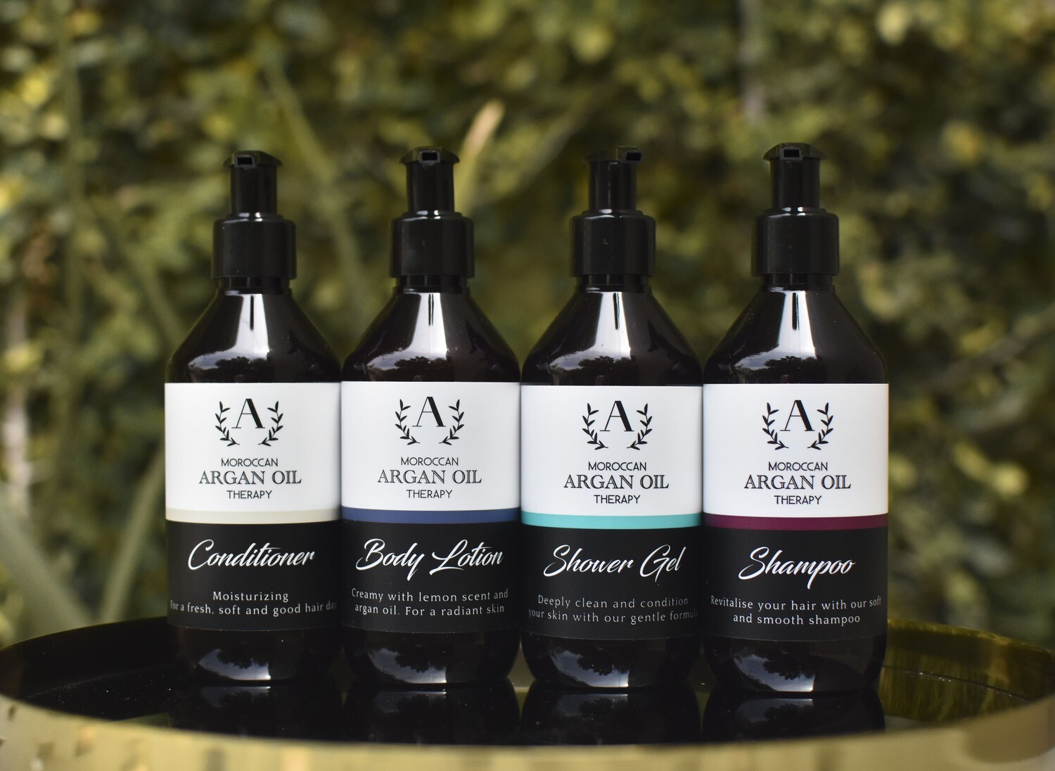 1 Caja con 6 Dispensadores de Shampoo Argan Oil