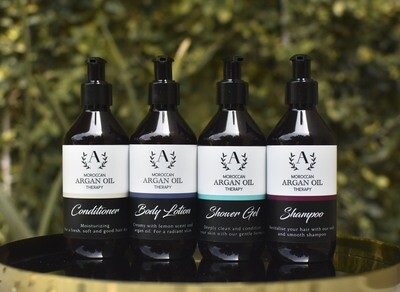 1 Caja con 6 Dispensadores de Shampoo Argan Oil