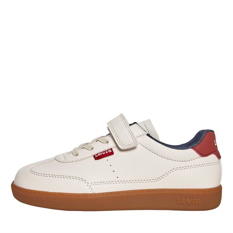 Levi's Jackson Kids Sneakers Off White/Blue &amp; Red