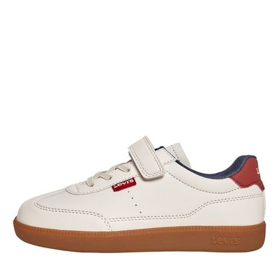 Levi's Jackson Kids Sneakers Off White/Blue &amp; Red
