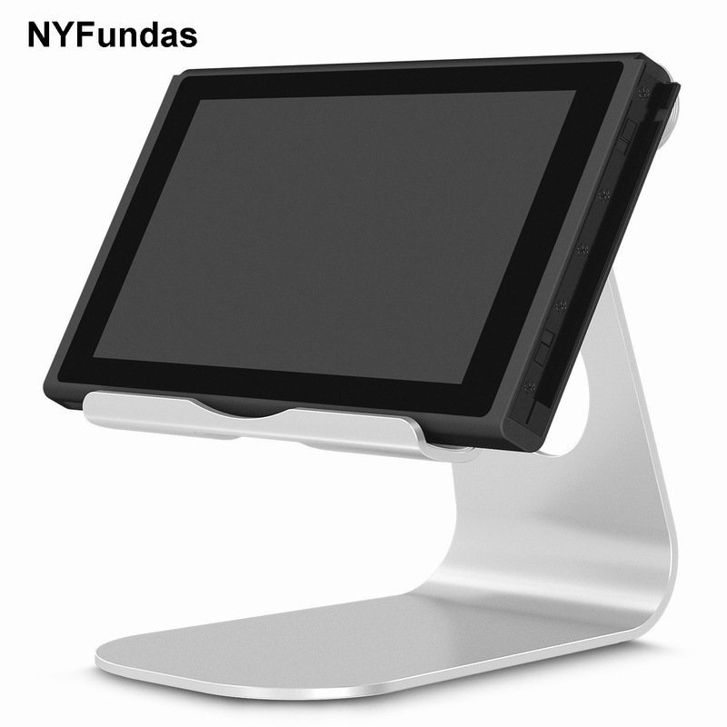 NYFundas Brushed Aluminum Stand Holder Dock For Nintendo Switch