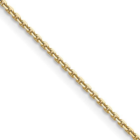 10k yellow gold 1.2mm D/C Cable Chain