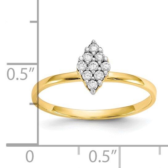 10k Yellow Gold Promise Ring with CZ