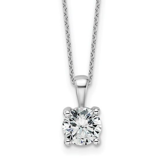 1 1/2 CT Lab grown Diamond F VS Necklace