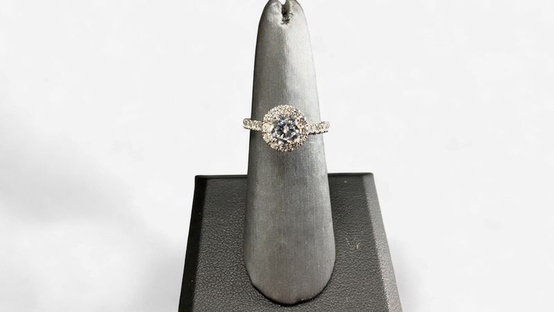 14k WG 3/4 crt Diamond semi mount