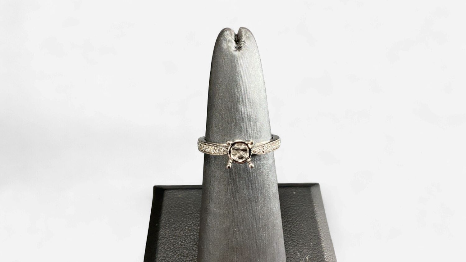 14k WG diamond semi mount 1/3 ct