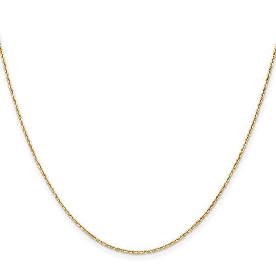 10k Yellow Gold 1.2mm D/C Cable Chain 18in