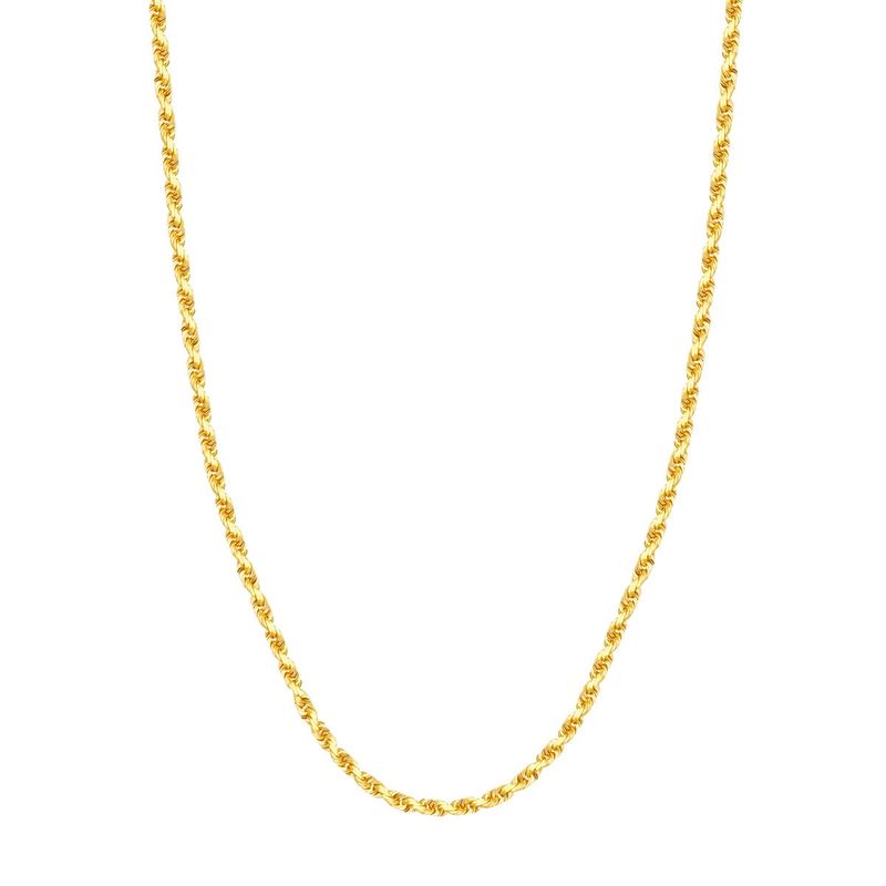 10k Yellow Gold 24 in 3.8mm D/C Rope Chain