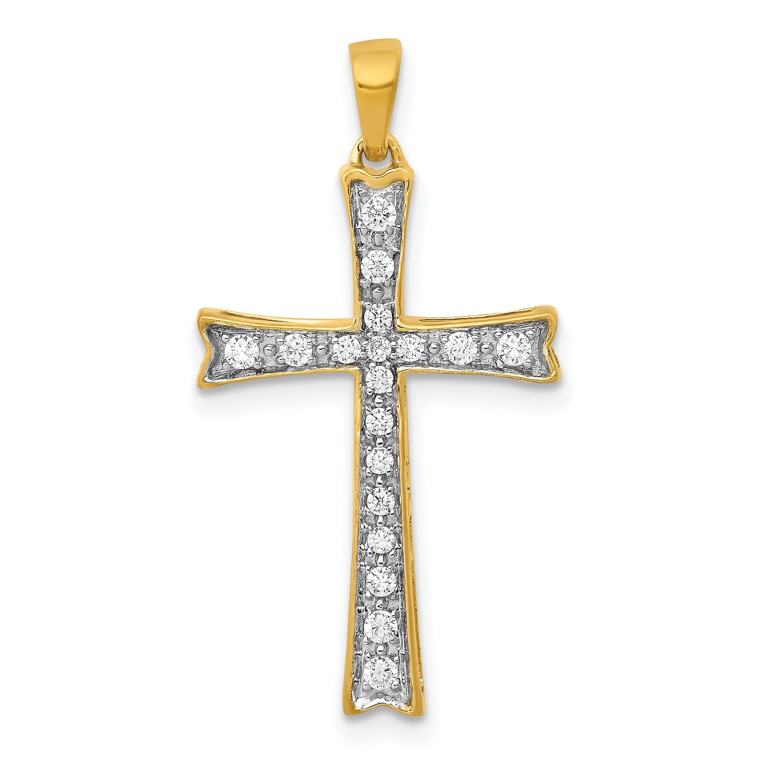 14k 1/5 carat Diamond Cross Pendant
