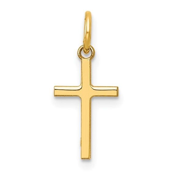 14k Polished Cross Charm