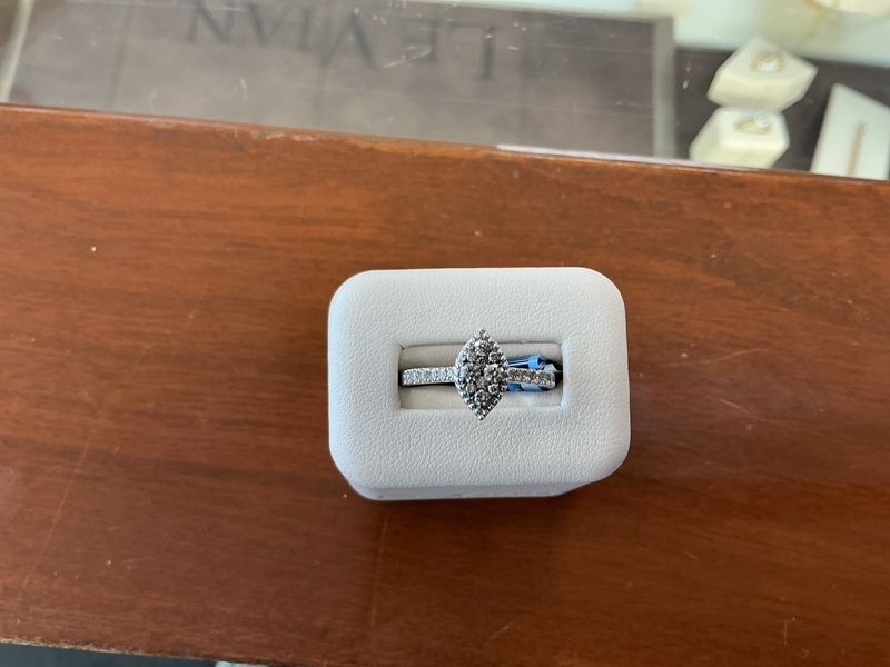 14k Vanilla Gold LeVian Ring Chocolate and Nude Diamonds