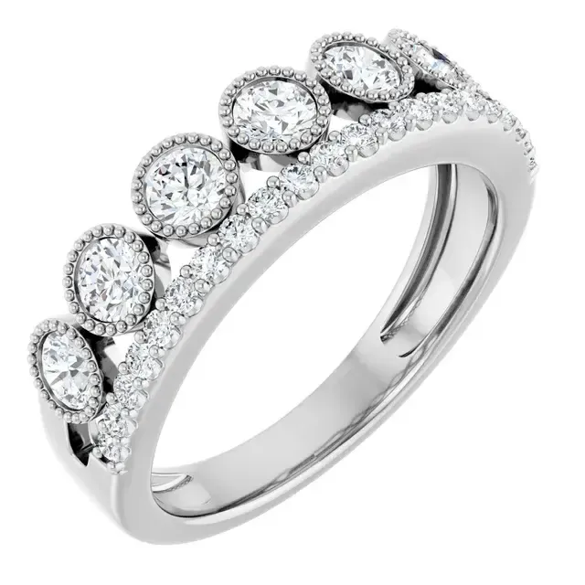 14K White Gold 1 CTW Lab-Grown Diamond Ring