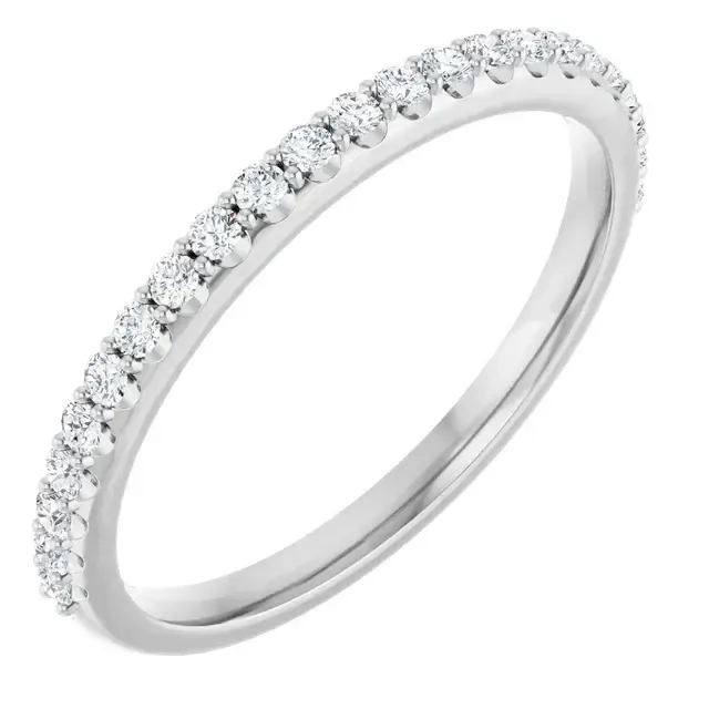 14K White Gold 1/4 CTW Natural Diamond Anniversary Band