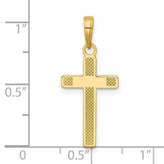 14K Polished Latin Cross Pendant