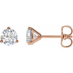 14K Rose 1 CTW Lab-Grown Diamond Stud Earrings
