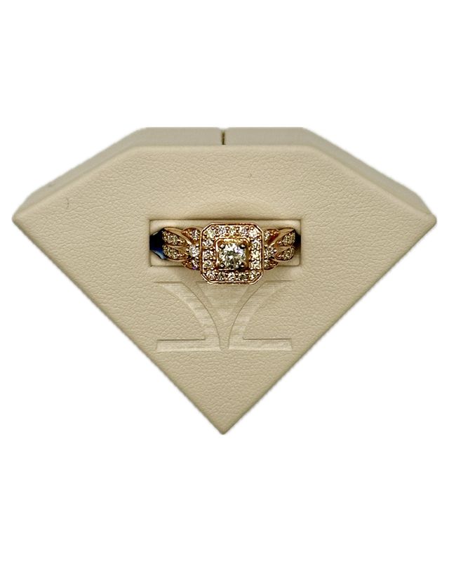 14k Strawberry Gold LeVian Ring w/ 3/8 ct Nude Diamonds
