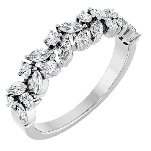 14K White Gold 1/2 CTW Lab-Grown Diamond Ring