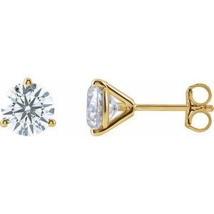 14K Yellow 1 5/8 CTW Lab-Grown Diamond Stud Earrings