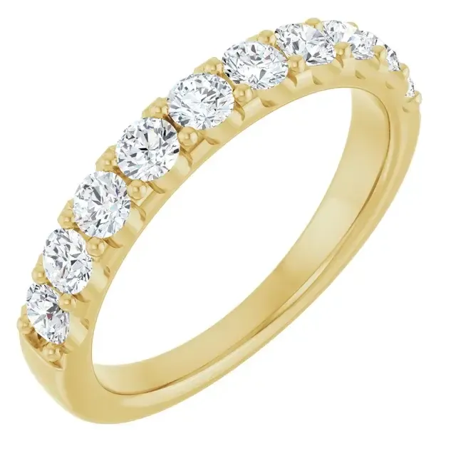 14K Yellow 3/4 CTW Lab-Grown Diamond Anniversary Band