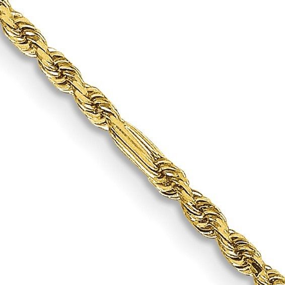 14k Yellow Gold 2.2mm 22 inch Extreme D/C Milano Rope Chain